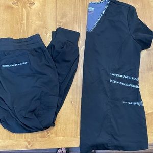 Grey’s Anatomy BLACK jogger scrub set